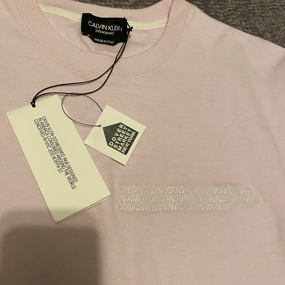 NWT 205W39NYC CALVIN KLEIN RAF SIMONS PINK TEE